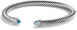 David Yurman Cable Classics Bracelet with Blue Topaz and Diamonds