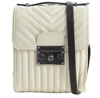 L.A.M.B. cream quilted leather 'Camelia' shoulder bag