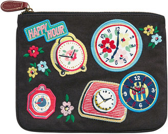 Cath Kidston Cotton Zip Purse with Clock Patches