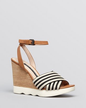 French Connection Platform Wedge Ankle Strap Sandals - Jane