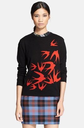 McQ Bird Print Wool Sweater