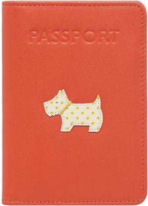 Radley Heritage dog orange passport cover