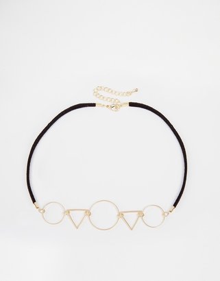 ASOS Limited Edition Open Shapes Choker Necklace - Black