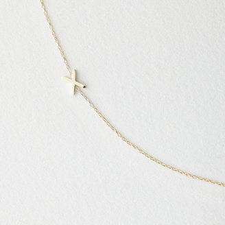 Maya Brenner DESIGNS asymmetrical mini letter necklace - x