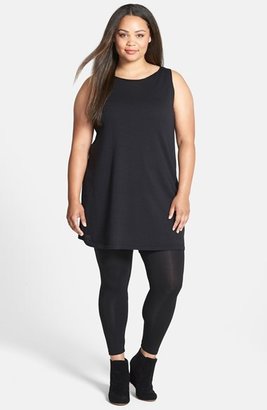 Eileen Fisher Washable Wool Crepe Jersey Dress (Plus Size)