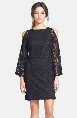 Adrianna Papell Cold Shoulder Lace Shift Dress