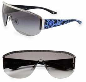 Versace Metal Oversized Round Shield Sunglasses
