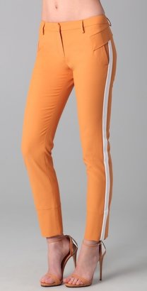 Just Cavalli Skinny Cropped Pants with Contrast Trim