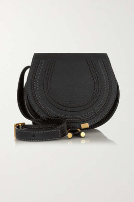 Chloé Marcie Mini Textured-leather Shoulder Bag - Black