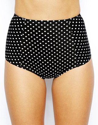 ASOS Mix & Match Spot High Waisted Bikini Pant