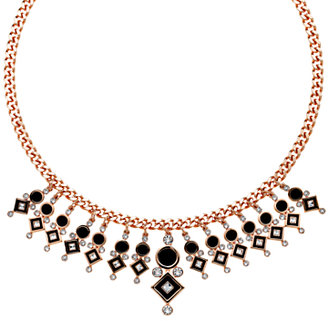 Finesse Swarovski Crystal & Enamel Collar Necklace, Rose Gold