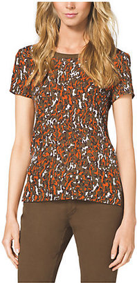 Michael Kors Leopard-Print T-Shirt Petite