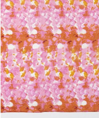 La Fiorentina pink Stamped Circle Print silk Scarf