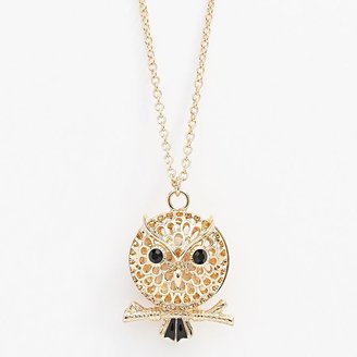 Lauren Conrad openwork owl pendant