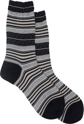 Antipast Stripe & Wave Mid-Calf Socks