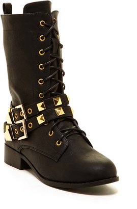 DbDk by Elegant Footwear Anthy Lace-Up Studded Boot