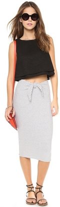 James Perse Tie Front Stripe Skirt