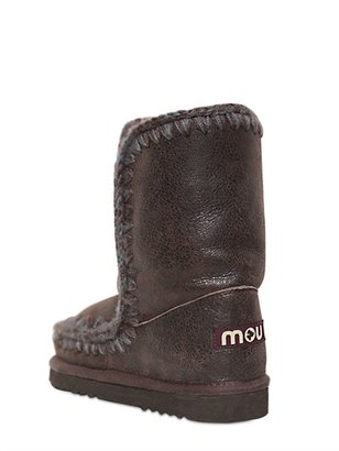 Mou 20mm Eskimo Crackled Shearling Boots