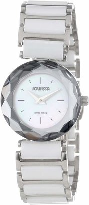 Jowissa Women's J1.002.S Safira 99 Colored Mother-of-Pearl Dial Ceramic Slim Watch