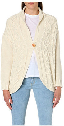 Chocoolate I.T Long-sleeved cable-knit cardigan