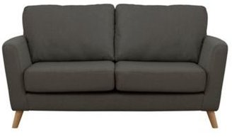 Debenhams Small dark grey 'Nathan' sofa with light wood feet