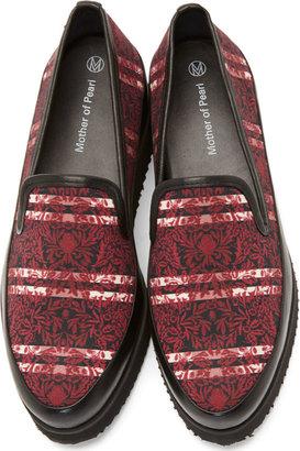Mother of Pearl Red Floral Kennedy Loafers
