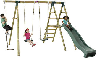 Plum Giant Baboon® Wooden Garden Swing Set with Slide.