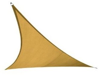 "Triangle Shade Sail 11'x 10"" w/Kit, Desert Sand"