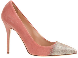 J.Crew Collection Roxie glitter suede pumps