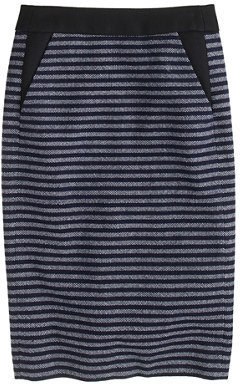 J.Crew Petite pencil skirt in stripe tweed