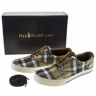 Polo Ralph Lauren mens navy & green vaughn shoes