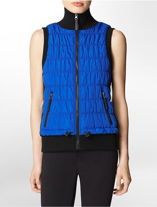 Calvin Klein Performance Ribbed Sweater Puffer Vest