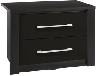 Albany Glass-topped 2-drawer Bedside Table