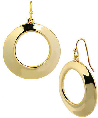 Robert Lee Morris Soho Gold Open Circle Drop Earring