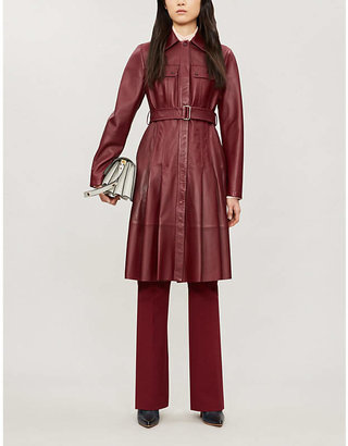 Sportmax Pausa belted leather coat