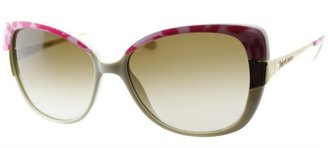 Juicy Couture 546 EG8 Ivory Leopard Plastic Sunglasses Brown Gradient Lens