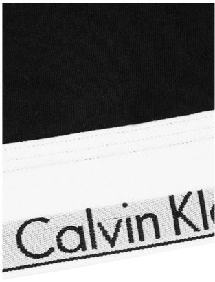 Calvin Klein Underwear Modern racer-back stretch cotton-blend soft-cup bra