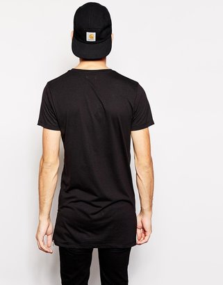 Selected T-Shirt in Longline With Zips
