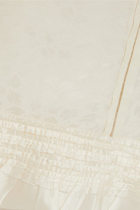 Alexander McQueen Silk-trimmed jacquard gown