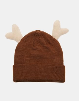 A Question Of ASOS Christmas Beanie With Reindeer Antlers