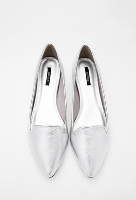 Forever 21 Pointed Faux Leather Flats