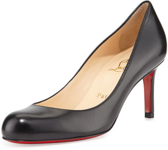 Christian Louboutin Simple Leather Red Sole Pump, Black