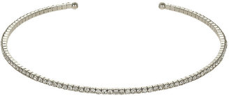 Topshop Freedom at 100% metal. Silver-look simple glass rhinestone flexible choker, length 4.5 inches.