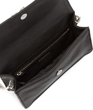 Milly Riley Leather Mini Bag, Black