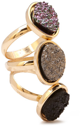 Forever 21 Faux Geode Ring Set