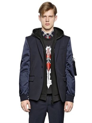 Givenchy Nylon & Light Wool Gabardine Jacket