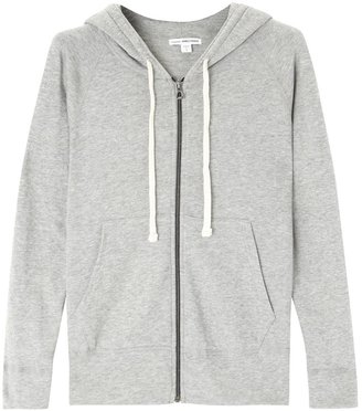 James Perse Grey hooded jersey sweatshirt