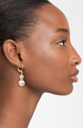 Anne Klein Glass Pearl Drop Earrings