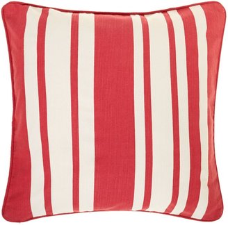 Linea Stripe cotton cushion, red