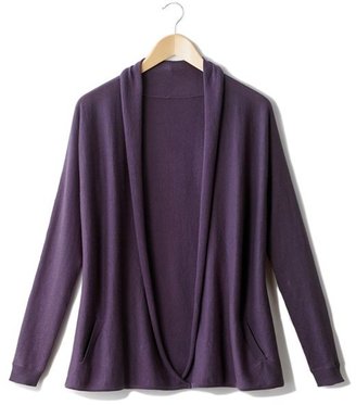 La Redoute R essentiel Cotton and Cashmere Open Cardigan with Pockets